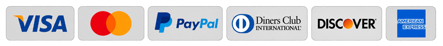 Available payment methods: credit cards, debit cards and PayPal